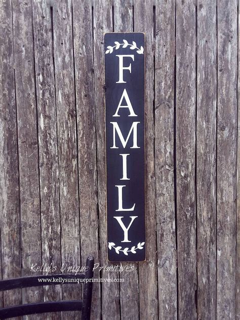 Vertical Family Sign - Etsy