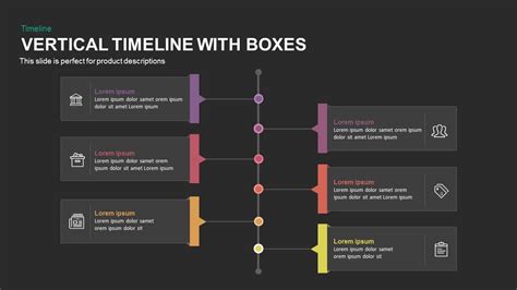 Vertical Timeline Powerpoint Template And Keynote With Boxes