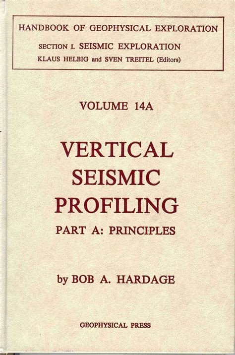 Vertical seismic profiling principles part a handbook of geophysical exploration. - Osservazioni meteorologiche fatte al r. osservatorio del campidoglio dal luglio al dicembre 1884..