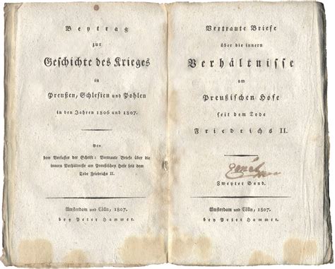 Vertraute briefe über die innern verhältnisse am preussischen hofe seit dem tode friedrichs ii. - Bodensee quiz 100 fragen und antworten.