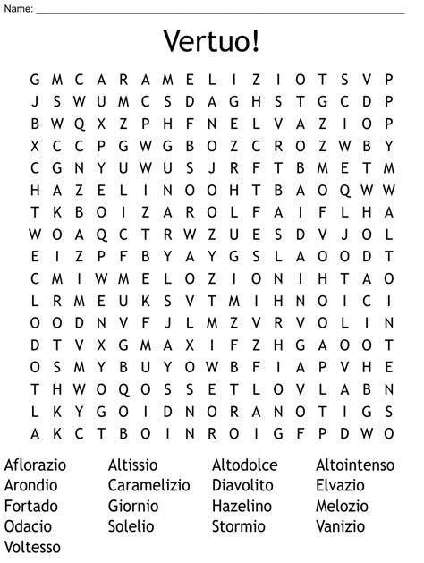Vertuo! Word Search WordMint