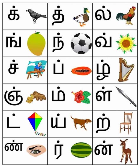 Verwerven in Tamil taal