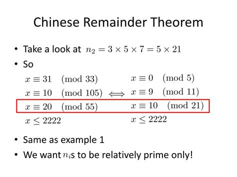 Very brief tutorial for Chinese Remainder Theorem CodeChef