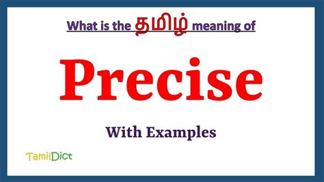 Very delicate meaning in tamil.  Meaning of Precise.  While you type English le...