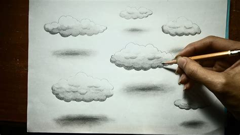Very easy!!! How to drawing realistic 3D clouds 3D drawing tutorial