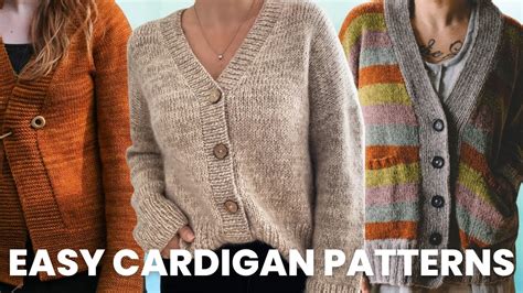 Very easy knitting patterns for beginners.  Check out our beginner sweater cardigan kn...