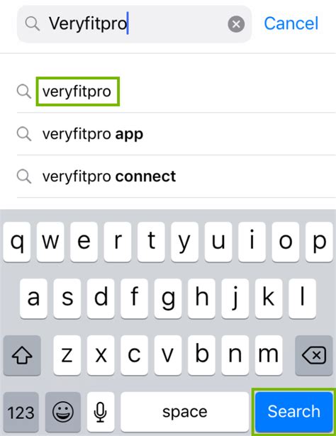 Veryfitpro app for android and ios.  Install iOS App Open the App Store Select Sea...