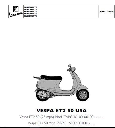Vespa et2 50 usa parts manual catalog download 2000 2005. - Síntese da história da imigração no brasil.