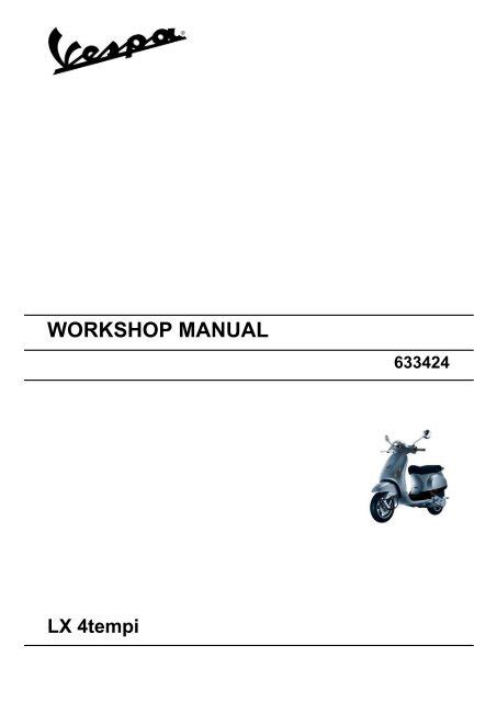 Vespa lx 50 4 valve full service repair manual 2008 2013. - Sistema de costes basado en las actividades abc.