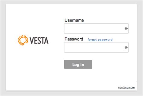Welcome to VESTA, the Virtual Electronic Service Tracking Assistant ~ A community for sharing data and reporting. LOG IN HERE. Username. Password. > I FORGOT MY PASSWORD. Bookmark VESTA in your web browser - How make a bookmark to the correct VESTA logon page. Log-in - Reset Password - Folow the steps to long-in to VESTA for the first time.