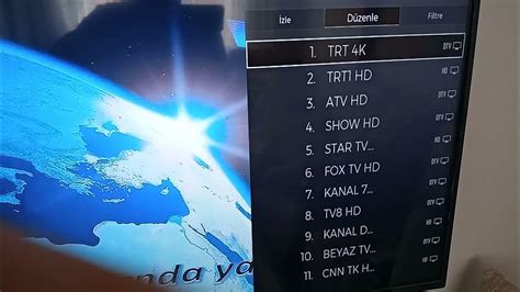 Vestel tv kanal sıralama