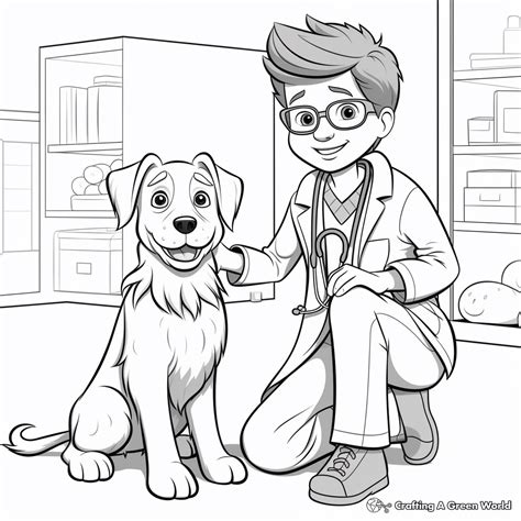 Vet Coloring Page