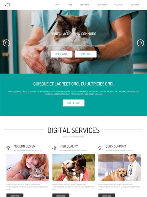 Vet HTML Template Veterinary Website Templates DreamTemplate