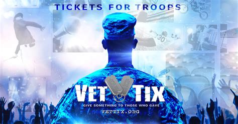 Vet tic. Through the Veteran Tickets Foundation, Vet Tix provides active military and veterans with free tickets to eligible events. Once you register, a link to claim your tickets will be sent by Vet Tix 72 hours before your event. Please contact VetTix.org for all other inquiries regarding tickets obtained through Vet Tix. 