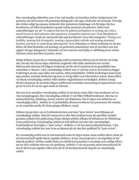 Vetenskaplig artikel engelska