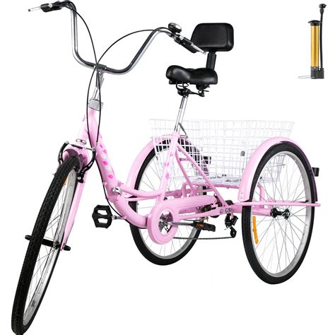 Assembled Vevor Folding Green 24” Tricycle W. Shimano Upgraded 7-S Transmission. $289.00. Local Pickup. SPONSORED. VEVOR 24" Adult Tricycle 3-Wheel 7 Speed Bicycle Trike Double Basket 330LB Bike. $205.99. Was: $229.99. Free shipping. or Best Offer. VEVOR 20" Adult Tricycle 3-Wheel 7 Speed Bicycle Trike Cruiser w/ Lock Basket..