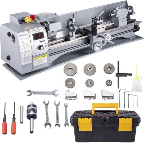 VEVOR Benchtop Wood Lathe, 14"×51" Power Wood Lathe, 750W mini lathe, 4 Speed 1100-3400RPM Woodworking Wood Lathe, Lathe Machine with 3 Chisels for High Speed Sanding and Polishing of Finished Work (1). 