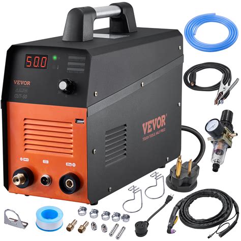 Hide Unavailable Products. VEVOR Plasma Cutter, 50Amp, Non-Touch Pilot Arc Air Cutting Machine with Torch, 110V/220V Dual Voltage AC IGBT Inverter Metal Cutting Equipment for 1/2" Clean Cut Aluminum and Stainless Steel, Black. (132) $22599. In Stock..
