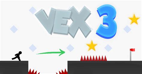 Vex 3 game unblocked is now free on Brightestgames! In Vex 3, the Stickman has to play several acts of bravery and skill challenges. Jump over or between obstacles, without falling into traps. The goal is to die as little as possible while exploring the level and discovering the right path. The Stickman is quite fragile to all the dangers around.