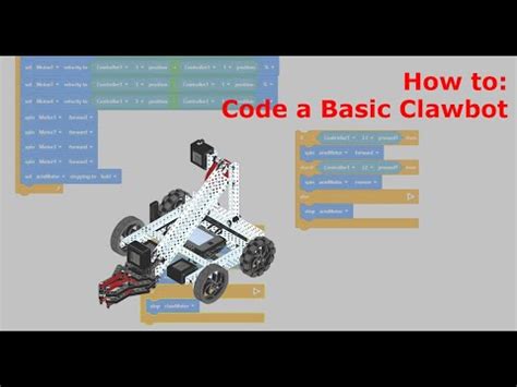 Vex clawbot code.  Note: made with VEXcode v5, C++ Sep 19, 2018 · Prog...