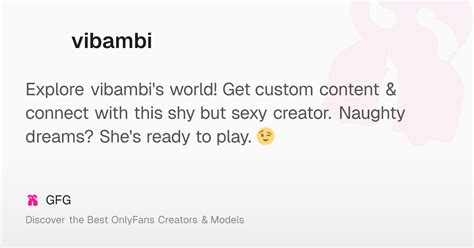 🍑 +18 Vibambi Leaked