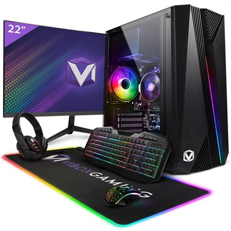 Vibox VI-20 PC Gamer, 22" Écran Pack, AMD Ryzen 3200GE, Vega …