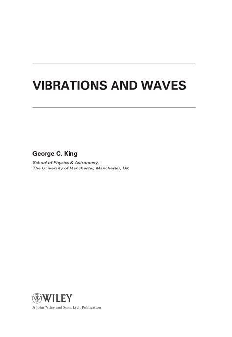 Vibrations and waves king solutions manual. - Black and decker complete guide to painting and decorating.