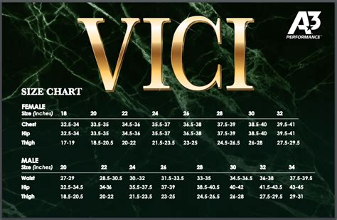 Vici Size Chart Womens