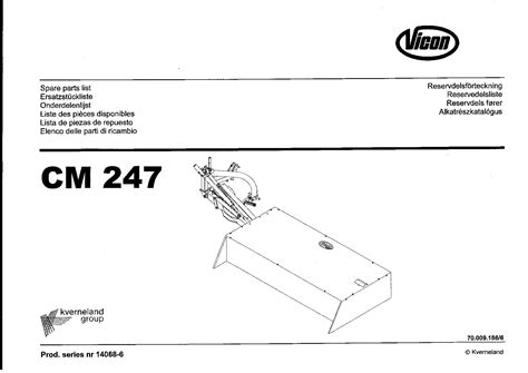 Vicon 247 disc mower parts manual. - Manual for 1995 coleman pop up camper.