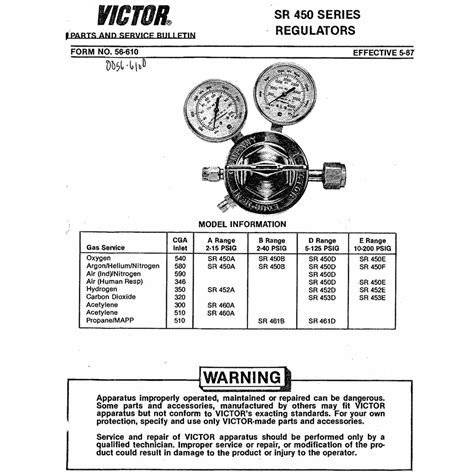 Victor regulator parts breakdown.  PDF User Guide.  Make Gas and Supply your sup...
