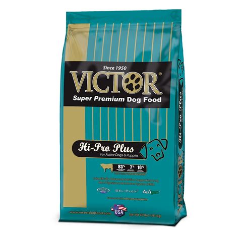 Victor super premium dog food. Victor Super Premium Dog Food High Energy doesn’t contain any meat by-products, so you can sleep tight, knowing what you’re feeding your beauty to. This Victor dog food High Energy recipe is composed of 79% protein that comes from protein-dense ingredients like beef meal, chicken meal, and pork meal. 