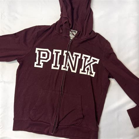 Victoria’s Secret PINK Burgundy pullover 1/4 zip sweatshirt size XS