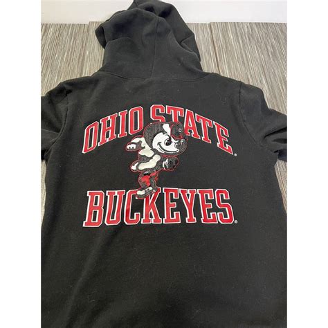 Victoria Secret PINK Black Ohio State Buckeyes Zip Up Hoodie