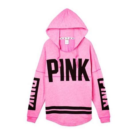 Victoria secret hoodie pink. Victoria's Secret Pink hoodie fit types Victoria Secret's Pink line offers a variety of hoodies in different colors, sizes, and fits. When shopping for a Victoria's Secret hoodie online, it is important to take note of the sweatshirt's fit to determine what size to order and how the clothing should fit your body. 