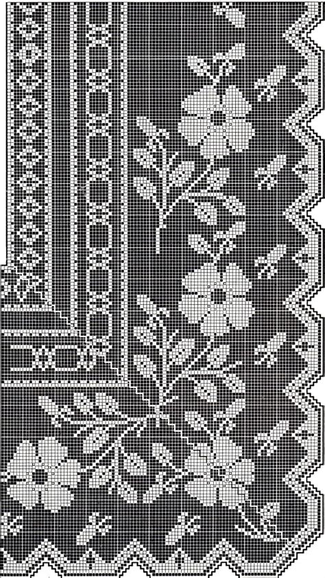 Victorian Filet Crochet Pattern Floral Tea Table Cloth Diagrams