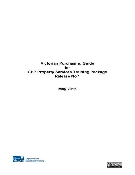 Victorian Purchasing Guide for CPP Property Services …