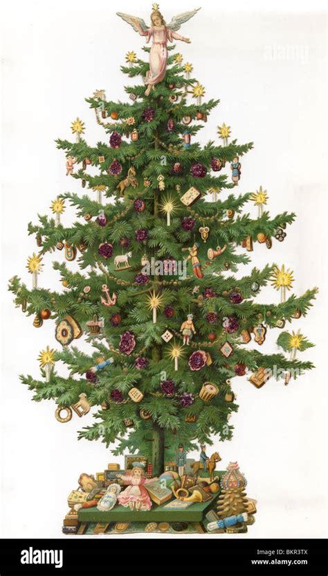 Victorian christmas tree 19th century Stock Photos and Images