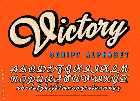 Victory Script Alphabet. A Cursive Lettering Style in Neutral Tones