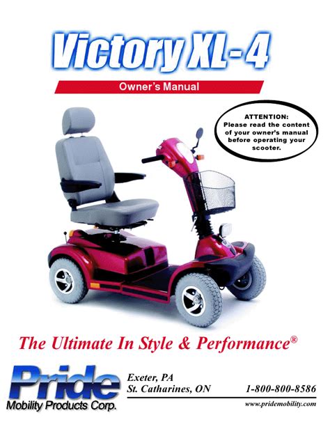 Victory xl mobility scooter service manual. - Manual de instrucciones del mini cooper d.