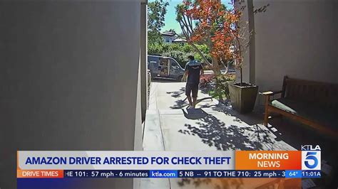 Video: Amazon driver allegedly steals 'very large' check while dropping off packages in Calabasas