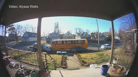 Video: Granite City school bus crashes into parked cars with students on board