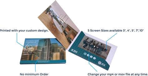 Video Brochures Custom HighQuality LCD Screen Pamphlets