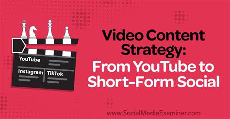 Video Content Strategy From YouTube to ShortForm Social Social