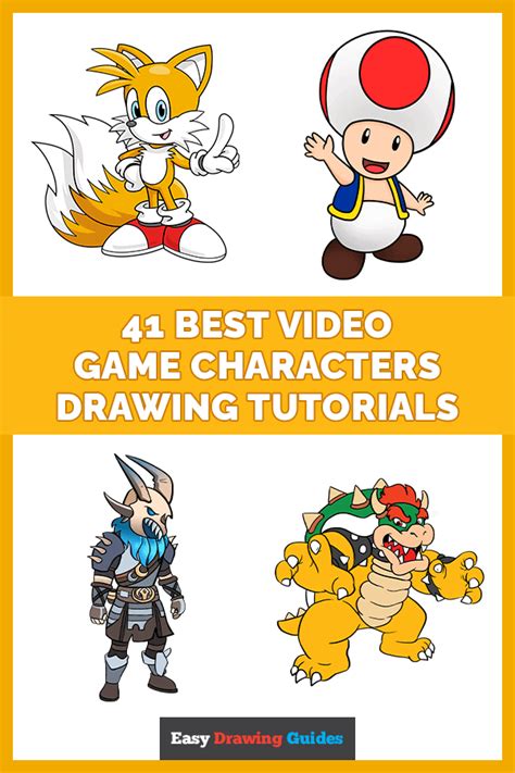 Video Game Character Drawings Video Game Characters 01 by