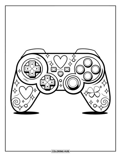 Video Game Controller Coloring Pages