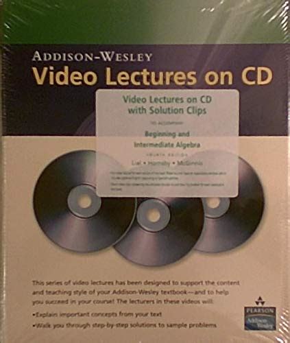 Video Lectures On Cd With Solution Clips For Intermediate Algebra