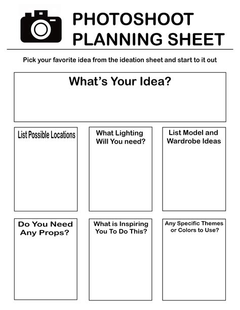 Video Shoot Plan Template