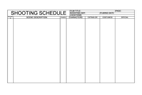 Video Shoot Planning Template