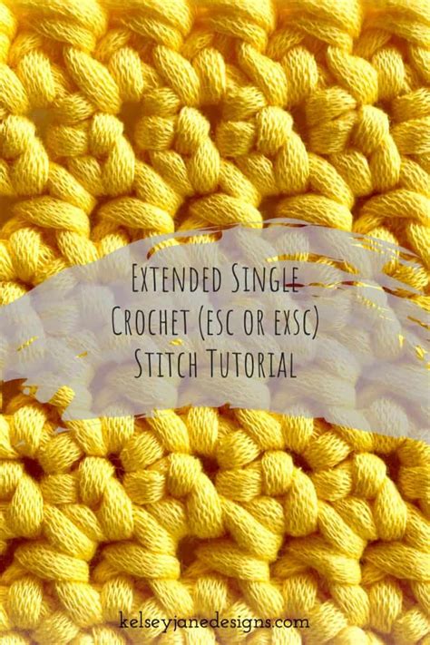 Video Tutorial Learn the Extended Single Crochet Stitch & make a