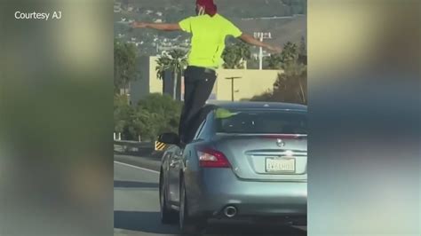 Video captures dangerous stunt on 91 Freeway in Corona